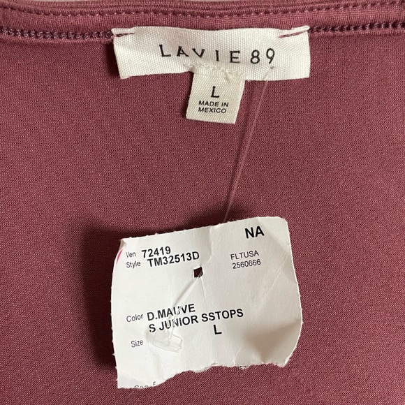 NWT Mauve Crop Top with Side Tie - Picture 5 of 6